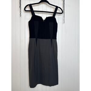 Narciso Rodriguez Womens Wool Midi Dress Black Sleeveless Lined Elegant Size 2